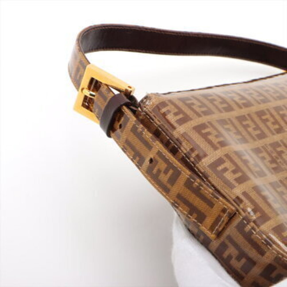 Fendi Zucchino Glitter Mamma Bucket FF hardware leather handbag tote brown - Picture 14 of 14